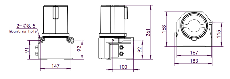 Technical Drawing of GT-Max Single Line Lubrication Pump Technical Drawing of GT-Max Single Line Lubrication Pump
